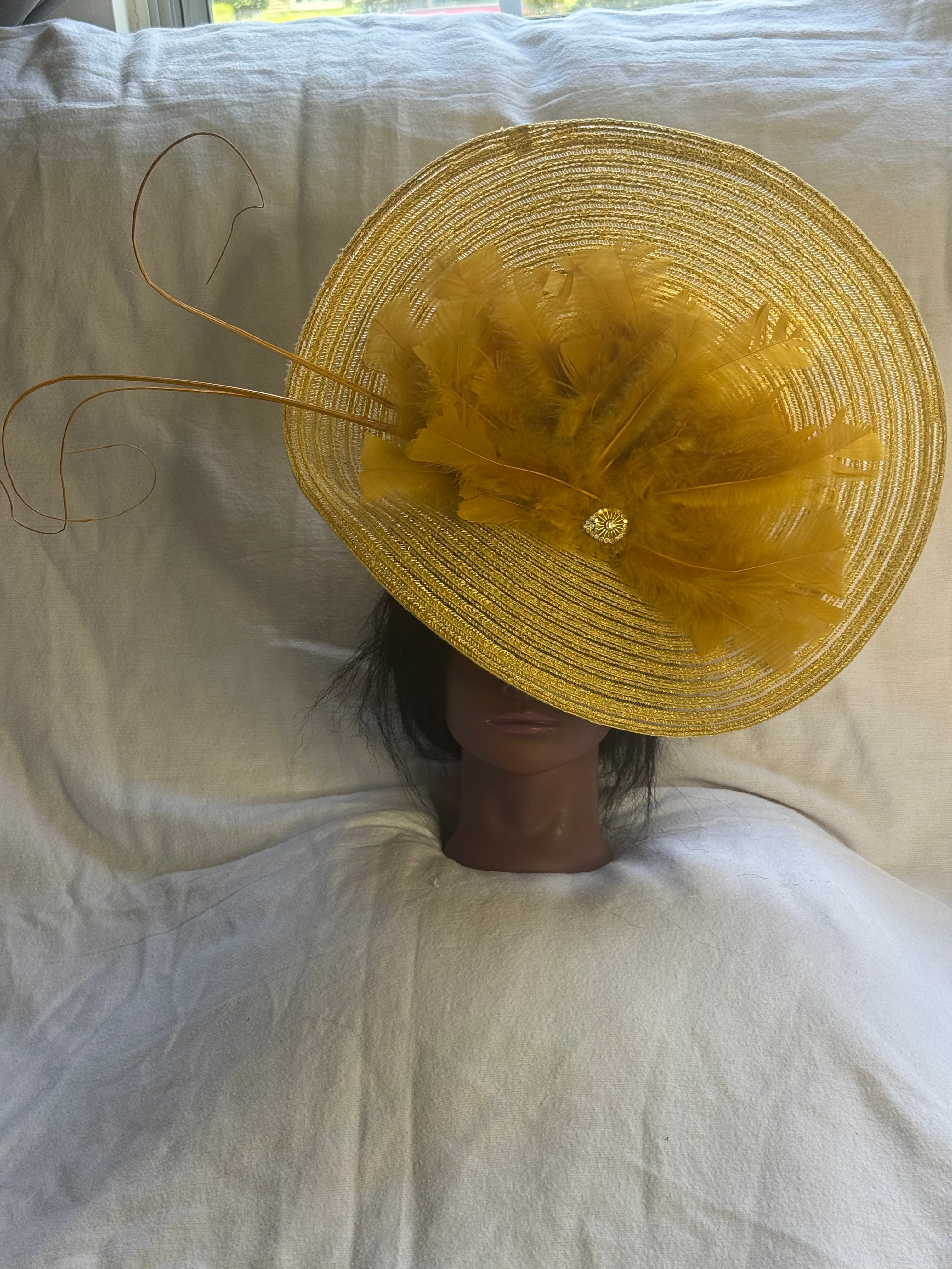 Fan Hat with Flowers