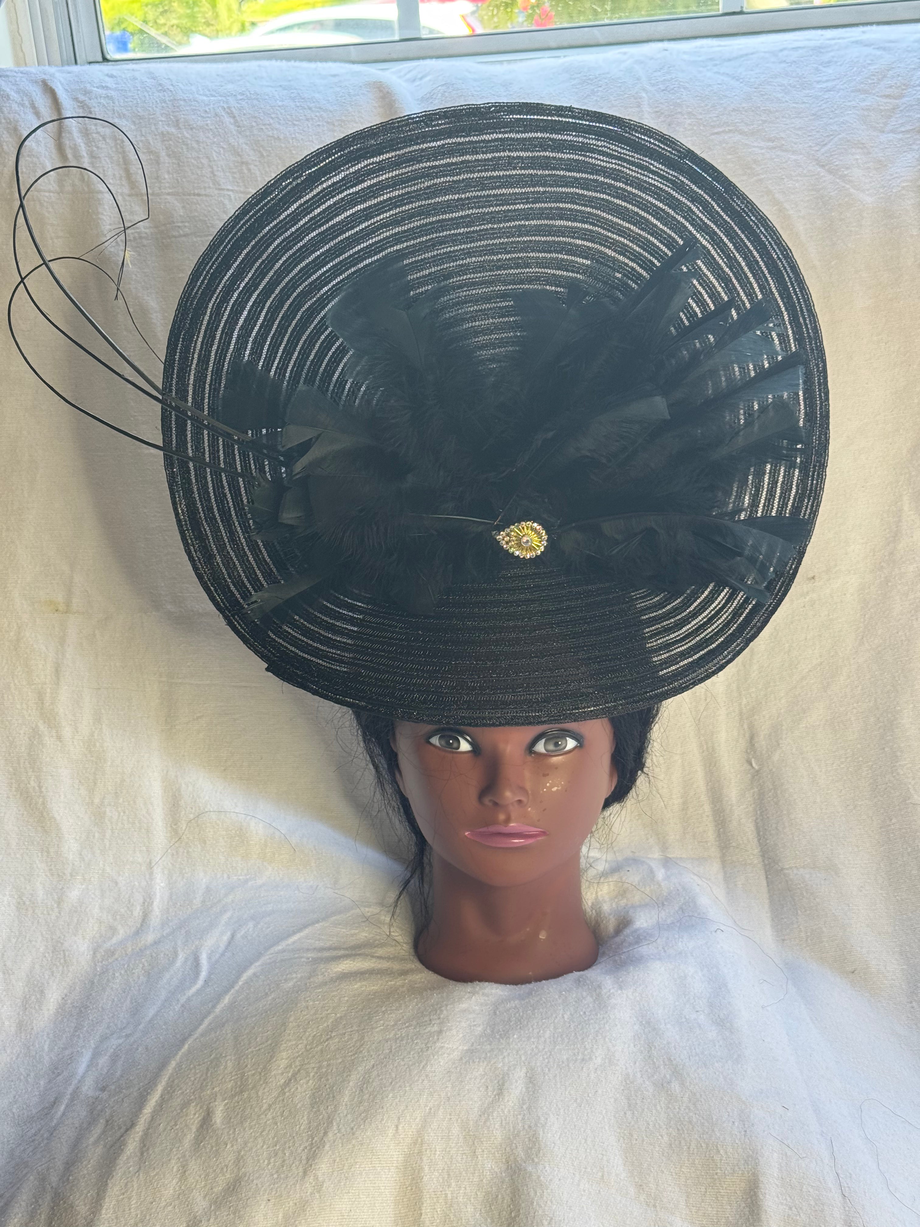 Fan Hat with Flowers